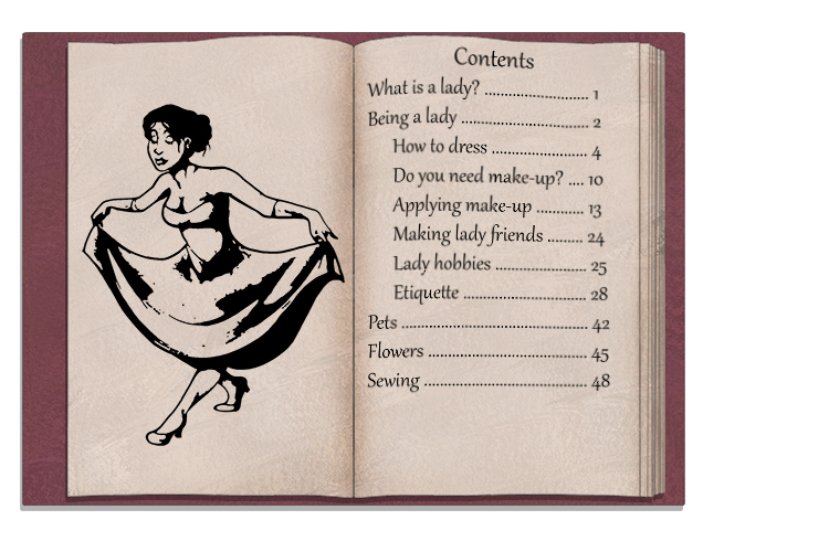 Sección is feminine, so it's la sección. Imagine a whole section of a book dedicated to being a lady.